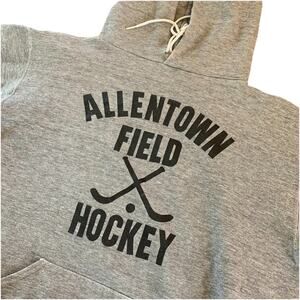 Vintage 80s Russell Athletic Tri Blend Allentown Field Hockey Gray Hoodie L USA